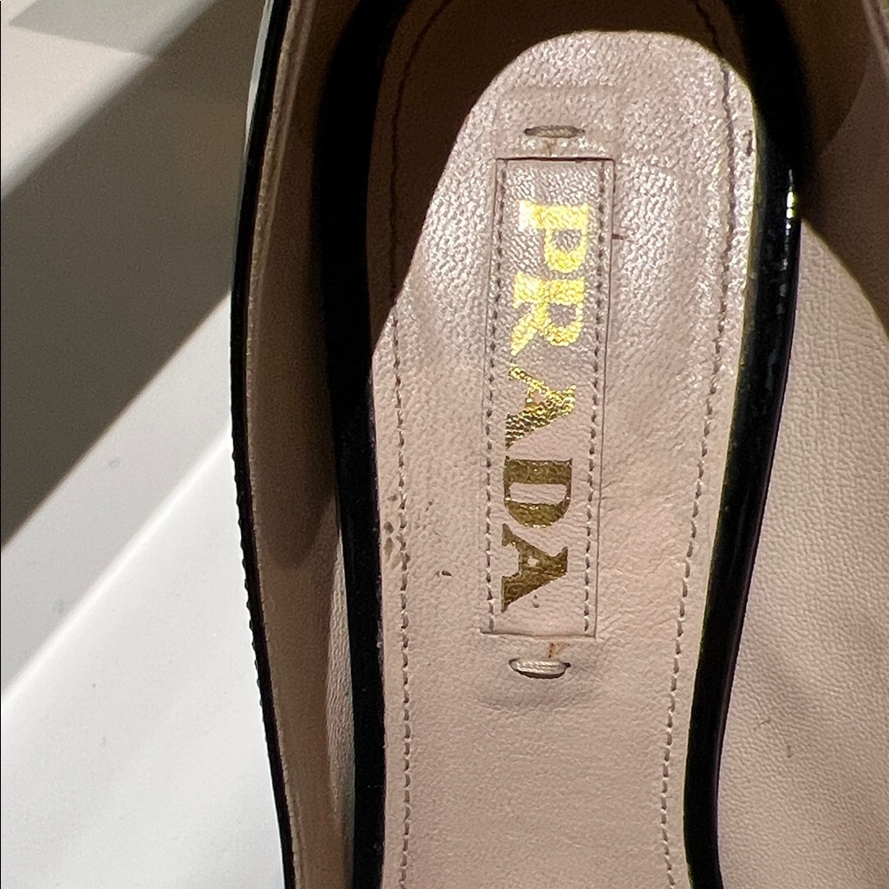 Prada Black Patent Leather Heels - image 4